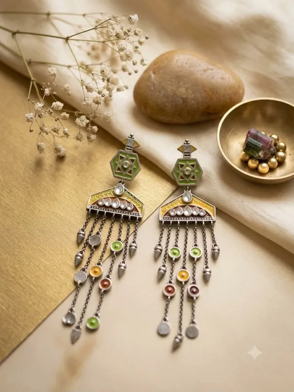 Rangeela_meenakari_earrings_silver_toned