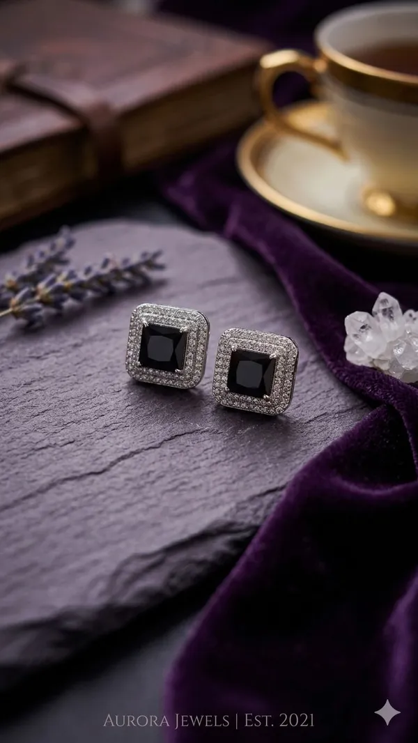 Elegant_square_shaped_Studed_Earrings