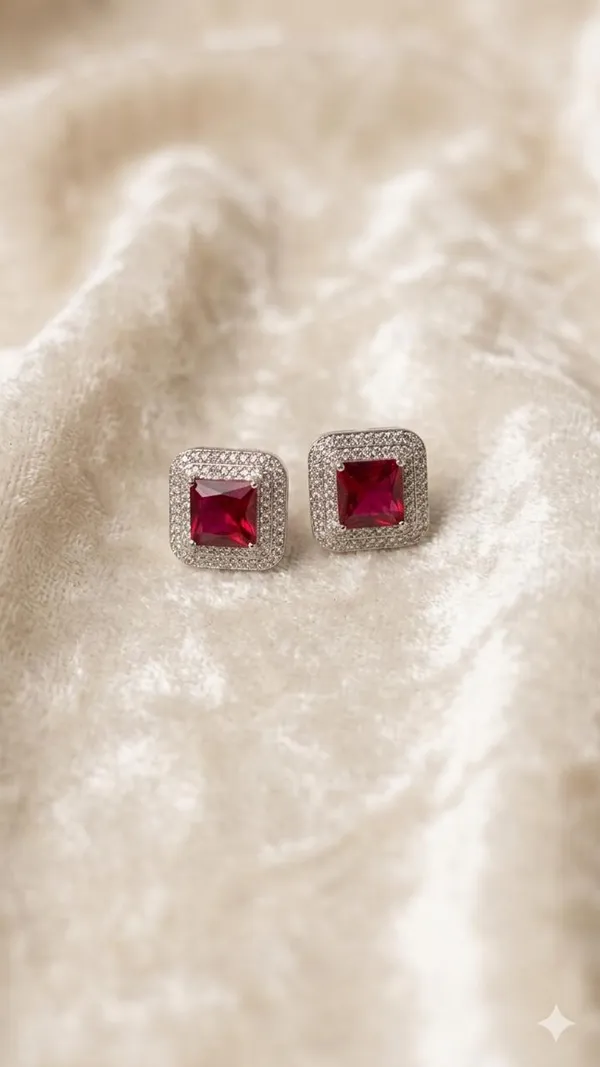 Elegant_square_shaped_Studed_Earrings