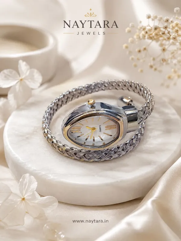 Aura_Silver_Wave_Bracelet_Watch
