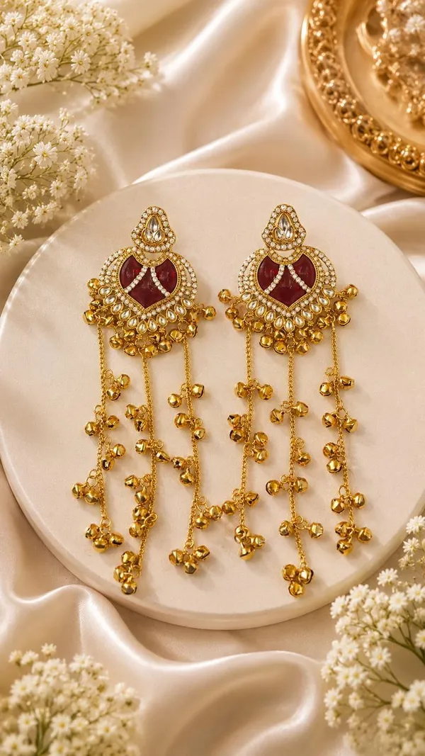Traditional_Gold-Toned_Kashmiri_jhumka__with_AD