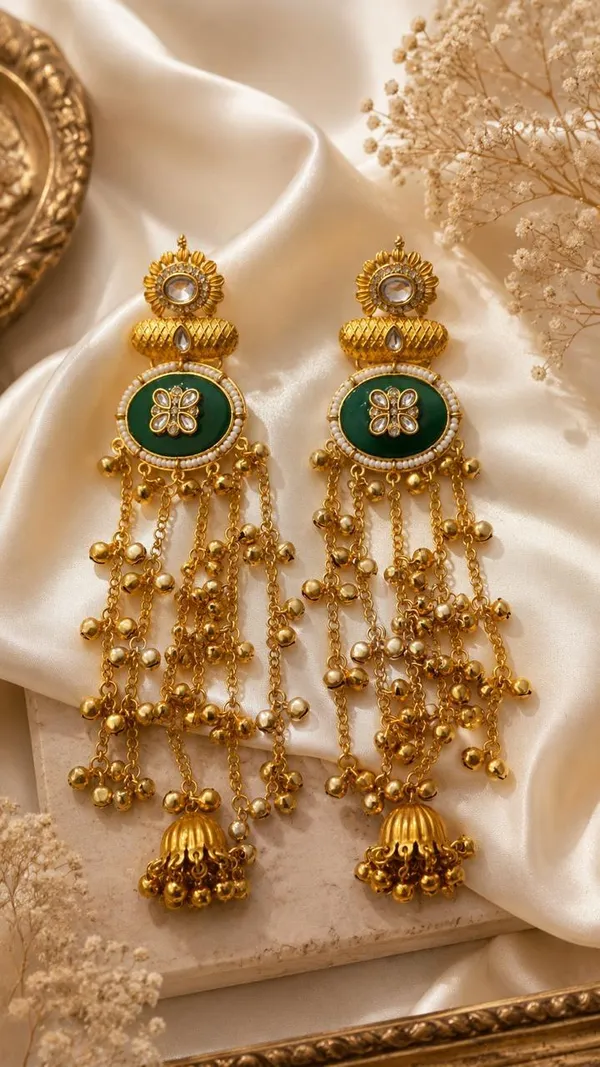 Gold_toned_kashmiri_jhumka