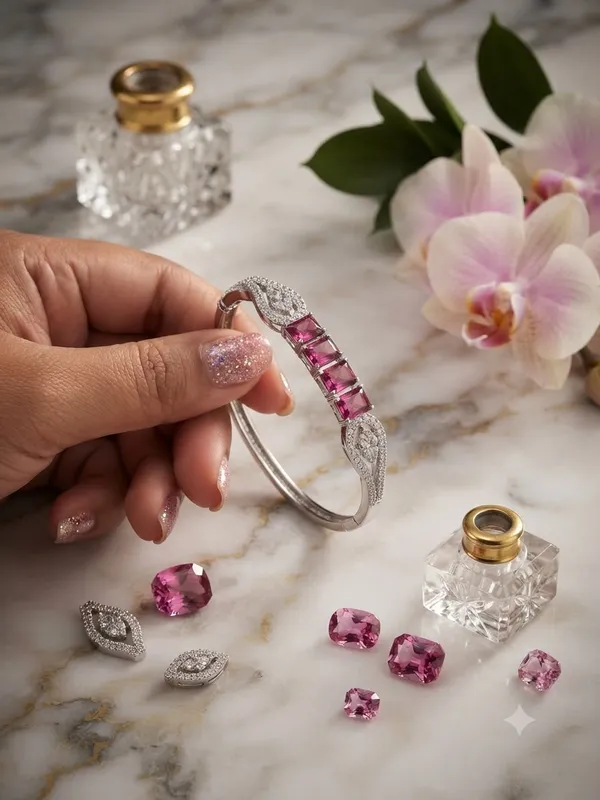 Elegant_Crystal_Studed_Ruby_Red_round_Bracelet__-_Silvertone