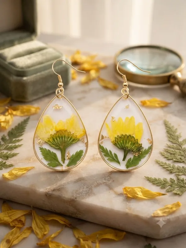 Yellow__Sunlit_Daisy_Tear_Rasin_Earrings