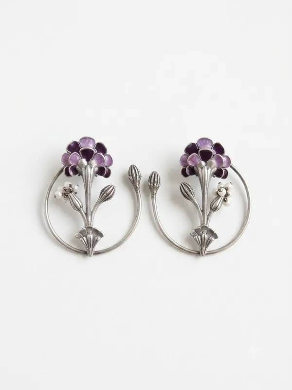Elegant_Gulmohar_Bali_silver_Plated_enamel_earring