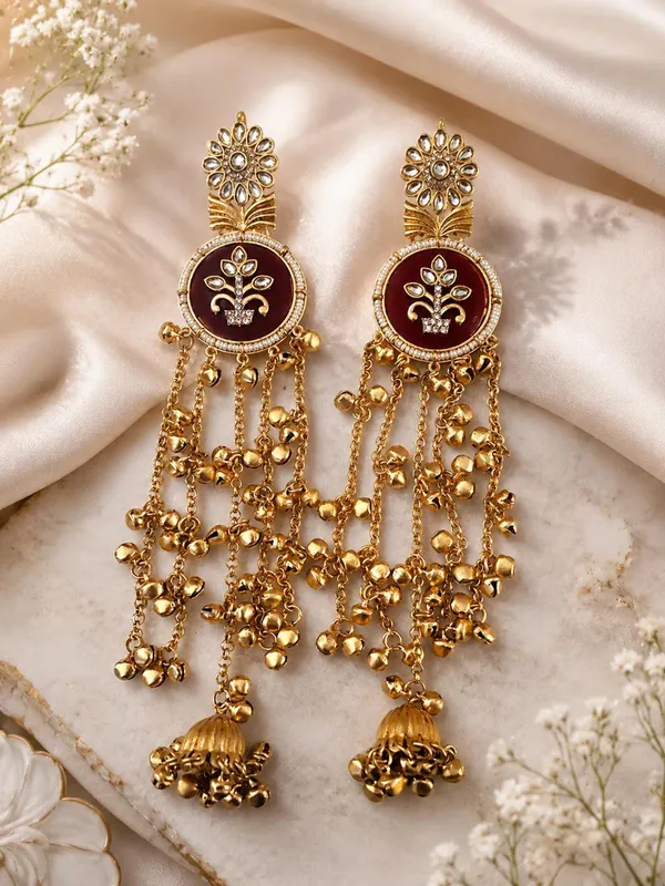 Traditional_Gold-Toned_Kashmiri_jhumka
