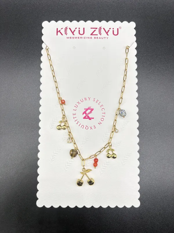 Kivu_Zivu_Mesmerizing_Beauty_Gold-Tone_Charm_Necklace_With_Fruit_Pendant