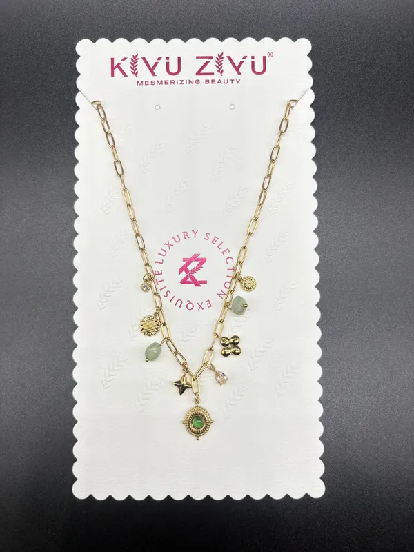 Luxurious_Gold-Tone_Chain_Necklace_With_Multi-Charm_Pendants_And_Butterfly_Accents