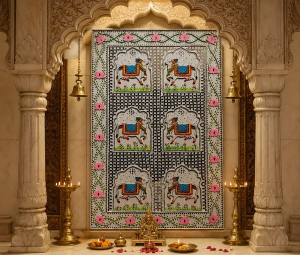 Handcrafted_Pichwai_Lippan_Fusion_Art_Tapestry_With_Sacred_Cows_And_Floral_Motifs_Wall_Decor/_Temple_Backdrop
