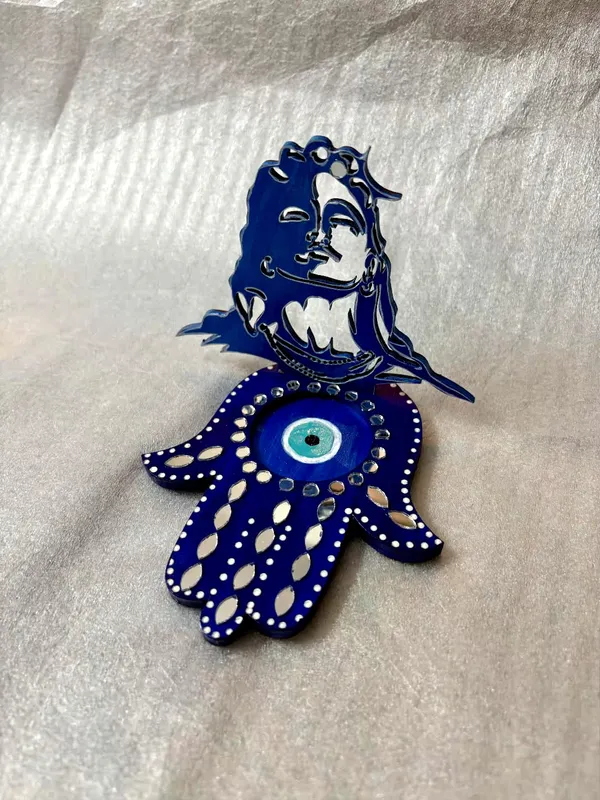 Decorative_Handcrafted_Blue_Adi_Yogi_Hamsa_Evil_Eye_Protection_Tea_Light_Holder