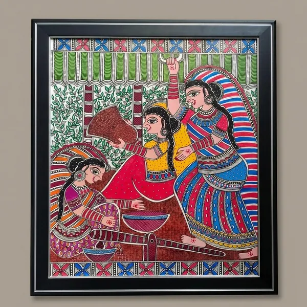 Traditional_Madhubani_Folk_Art_Paintings_-_Framed_Wall_Decor