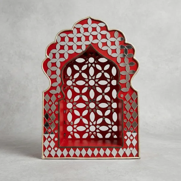 Hand-Painted_Floral_Arch_Jharokha_Pooja_Mandir_Decor