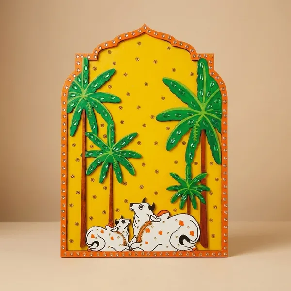 Hand-Painted_Wooden_Wall_Art_-_Pitchwai_Cows_Under_Palm_Trees