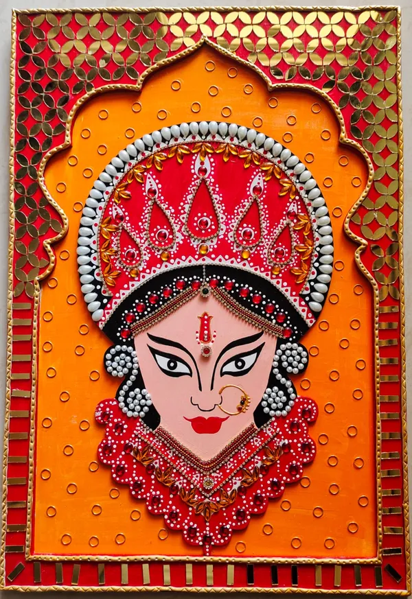 Handcrafted_Goddess_Durga_Decorative_Wall_Art_Frame