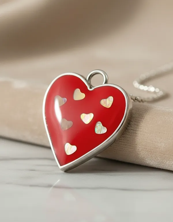Red_Enamel_Heart_Charm_Resin_Pendant_With_Mini_Gold_Hearts