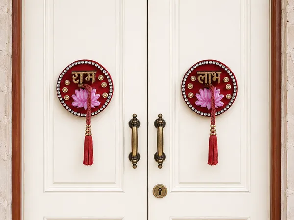 3_Pairs_(6_Pieces)_Decorative_Handcrafted_Wooden_Door_Frame_Rakhi_Sooun
