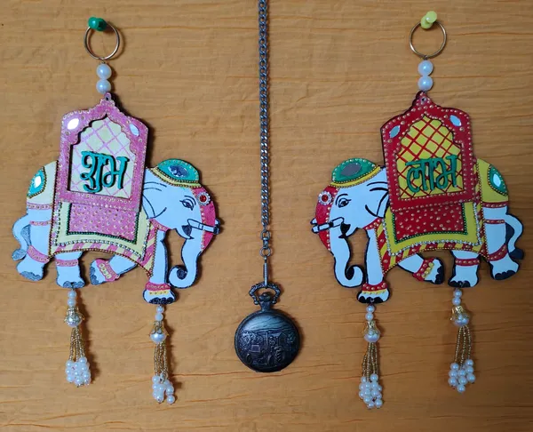 Decorative_Handcrafted_Gaj_Kesri_Shubh_Labh_Wall_Hanging_Pair_-_Traditional_Door_Decor