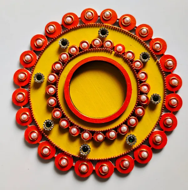 Decorative_Handcrafted_Traditional_Yellow_And_Red_Rangoli_Pattern_Tea_Light_Candle_Holder