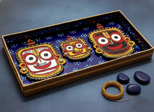 Handcrafted_Jagannath_Puri_Wooden_Tray_-_Lord_Jagannath,_Balabhadra_&_Subhadra_Idol_Set