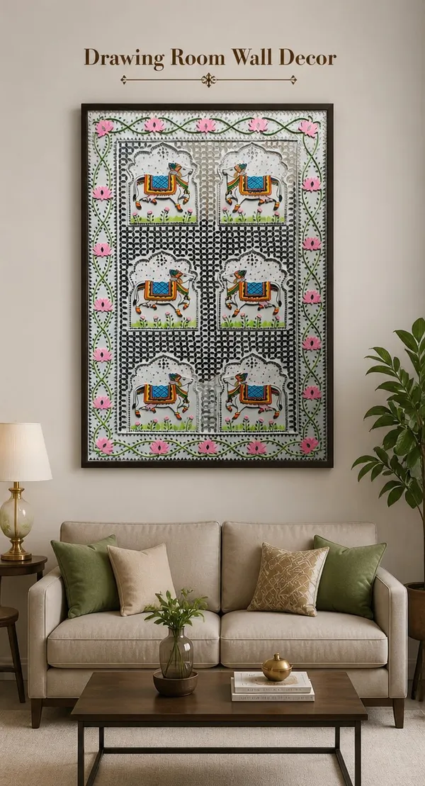 Handcrafted_Pichwai_Lippan_Fusion_Art_Tapestry_With_Sacred_Cows_And_Floral_Motifs_Wall_Decor/_Temple_Backdrop