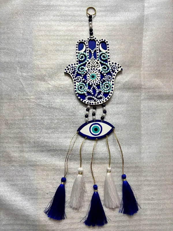 Hamsa_Hand_&_Evil_Eye_Wall_Hanging_With_Tassels_-_Blue_&_White_Decorative_Charm