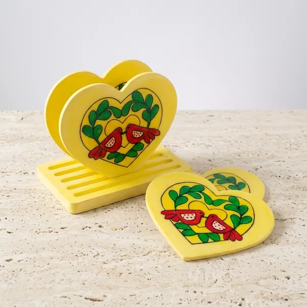 6_Elegant_Hand_Painted_Resin_Top_Coaster_Set_With_Stand