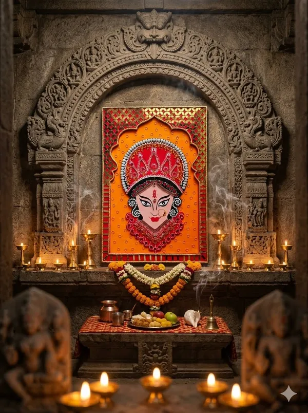 Handcrafted_Goddess_Durga_Decorative_Wall_Art_Frame