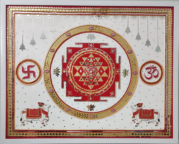 Sri_Yantra_Wall_Panel_With_Om_And_Swastik_-_Red_And_Gold_Decorative_Mandir_Backdrop_/_Wall_Decor