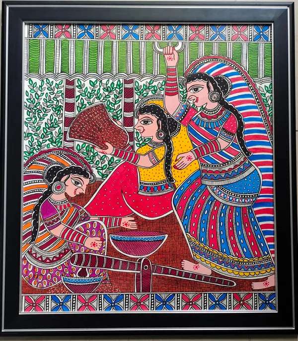 Traditional_Madhubani_Folk_Art_Paintings_-_Framed_Wall_Decor
