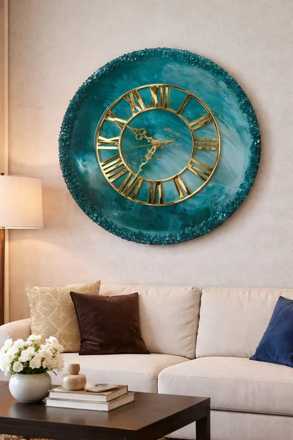 Handcrafted_Decorative_Resin_Art_Wall_Clock_-_Ocean