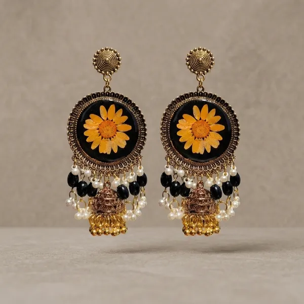Handcrafted_Traditional_Real_Dried_Pressed_Floral_Resin_Jhumka_Elegant_Earrings
