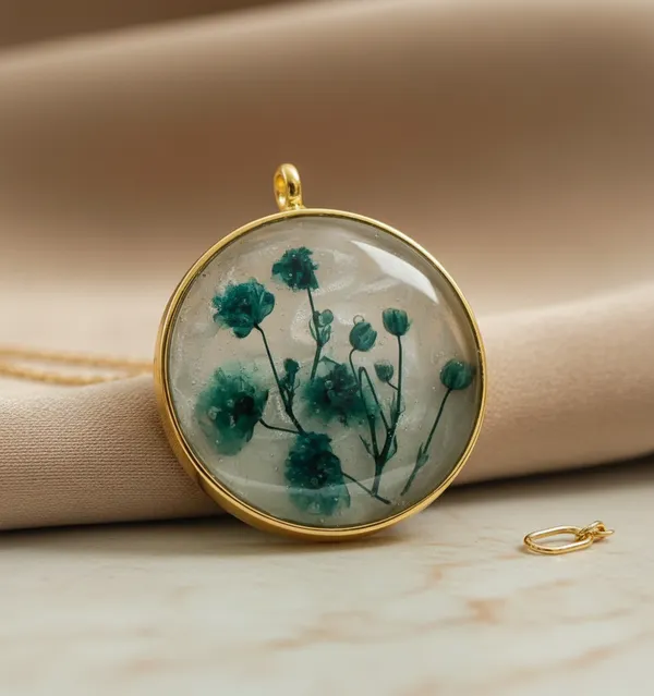 Real_Pressed_Flower_Teal_Floral_Resin_Pendant