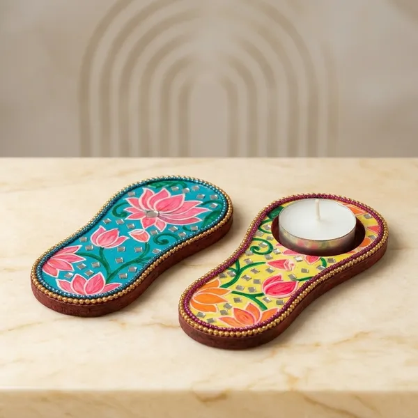 Decorative_Handcrafted_Charan_Paduka_Tea_Light_Candle_Holder_Pair