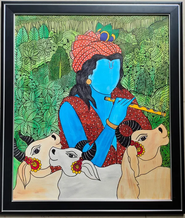Traditional_Madhubani_Folk_Art_Paintings_-_Framed_Wall_Decor