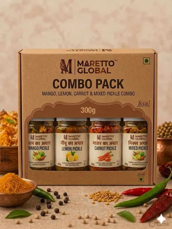 Authentic_Homemade_Mango_,_Lemob,_Carrot_,_Mixed_pickle_300GM_4_pack_combo_pack_