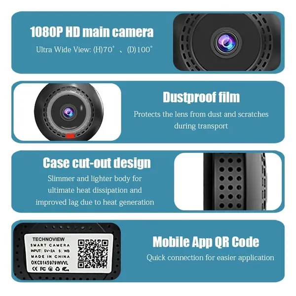 Sentrix_2Mp_Full_Hd_Magnetic_Mini_Camera_,_1080P_Wireless_Security_Video_Capture_,_Smart_Motion_Alerts_And_Loop_Recording_Monitoring_,_Supported_By_V380_Pro_App_(Mini_Magnet)