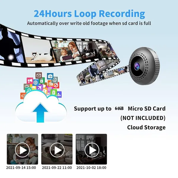 Sentrix_2Mp_Full_Hd_Magnetic_Mini_Camera_,_1080P_Wireless_Security_Video_Capture_,_Smart_Motion_Alerts_And_Loop_Recording_Monitoring_,_Supported_By_V380_Pro_App_(Mini_Magnet)