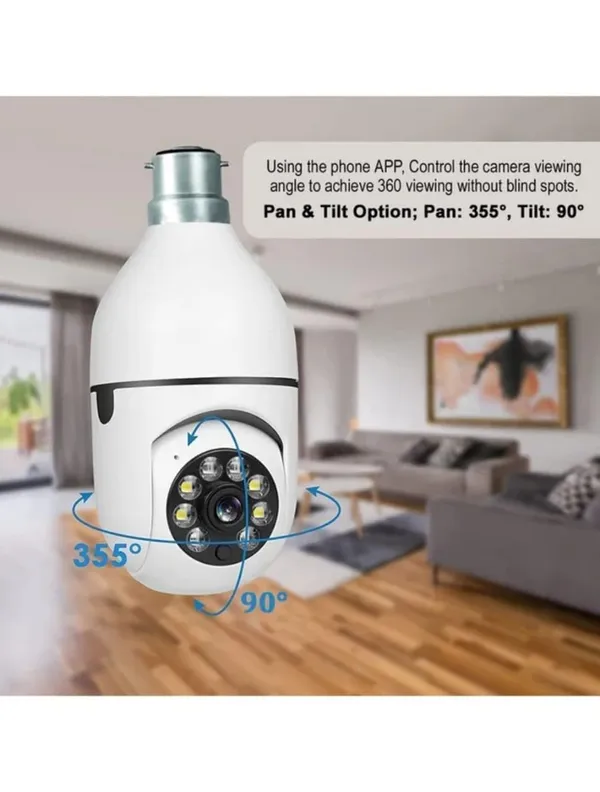Sentrix_3Mp_Wifi_Light_Bulb_Camera_For_Home_Indoor_,_360°_View_,_Full_Hd_,_Color_Night_Vision_,_Motion_Detection_,_Two_Way_Audio_,_Wireless_Home_Security_Camera_With_Mobile_App_V380_Pro