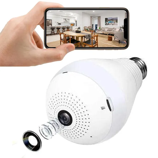 Sentrix_Panoramic_3Mp_Indoor_Wifi_Light_Bulb_Camera_,360°__View_,_Color_Night_Vision_,_Motion_Detection_,_Smart_Led_Light_Bulb_,_Wireless_Light_Socket_Bulb_For_Home_With_Mobile_App_V380_Pro