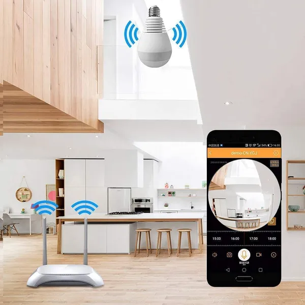 Sentrix_Panoramic_3Mp_Indoor_Wifi_Light_Bulb_Camera_,360°__View_,_Color_Night_Vision_,_Motion_Detection_,_Smart_Led_Light_Bulb_,_Wireless_Light_Socket_Bulb_For_Home_With_Mobile_App_V380_Pro