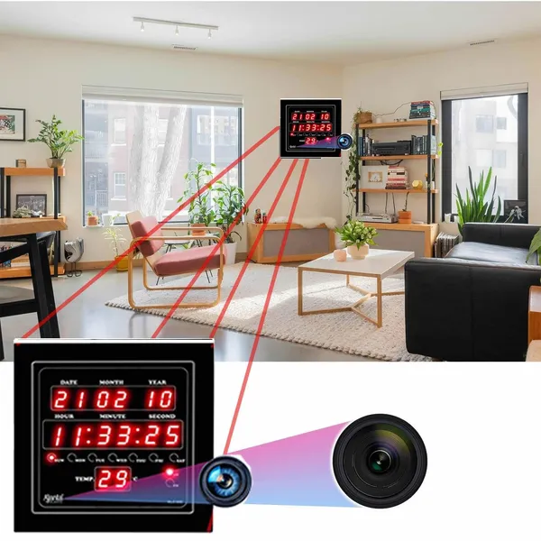 Sentrix_Smart_Digital_Spy_Wall_Clock_1080P_Security_Camera_Wifi_Enabled_Ip_Cam_For_Home_Office_Showroom_Sd_Card_Support_Upto_128Gb.(32Gb_Sd_Card_Free)