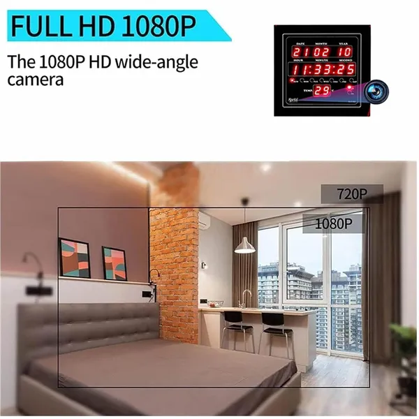 Sentrix_Smart_Digital_Spy_Wall_Clock_1080P_Security_Camera_Wifi_Enabled_Ip_Cam_For_Home_Office_Showroom_Sd_Card_Support_Upto_128Gb.(32Gb_Sd_Card_Free)