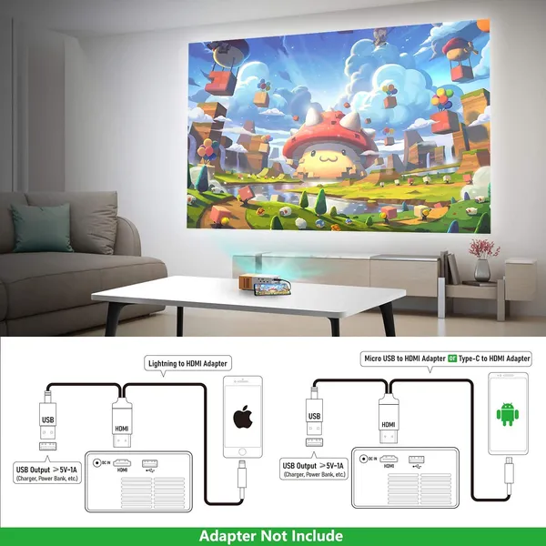 Sentrix_Uc_500_Projector,_400Lm_Portable_Mini_Home_Theater_Led_Projector_With_Remote_Controller,_3500_Lm_Led_Corded_Projector_Uc500_Support_Hdmi,_Av,_Sd,_Usb_Interfaces