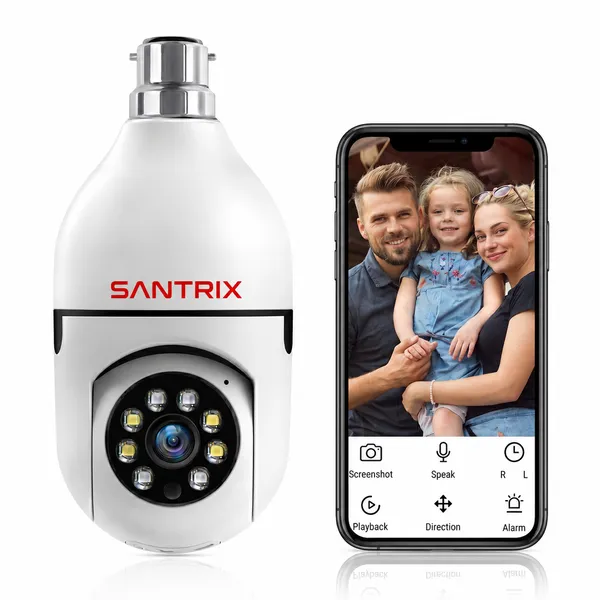 Sentrix_3Mp_Wifi_Light_Bulb_Camera_For_Home_Indoor_,_360°_View_,_Full_Hd_,_Color_Night_Vision_,_Motion_Detection_,_Two_Way_Audio_,_Wireless_Home_Security_Camera_With_Mobile_App_V380_Pro