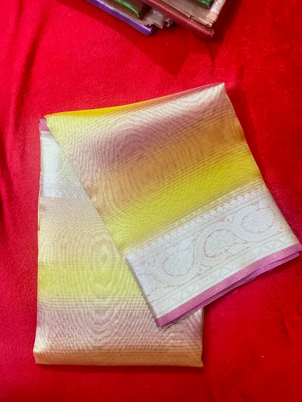 Yellow_With_Pink_And_Silver_Tissue_Premium_Saree_For_Women