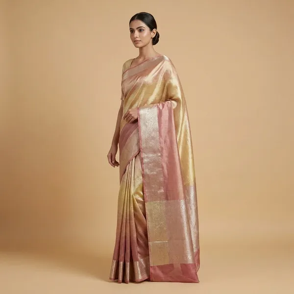 Pastel_Yellow_And_Silver_Tissue_Premium_Saree_For_Women
