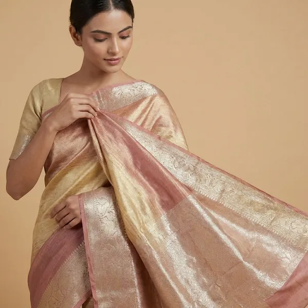 Pastel_Yellow_And_Silver_Tissue_Premium_Saree_For_Women