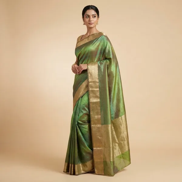 Green_With_Silver_Tissue_Premium_Saree_For_Women