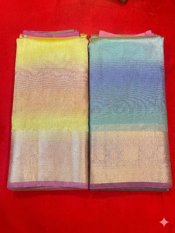 Peacock_Blue_And_Pastel_Yellow_With_Silver_Tissue_Premium_Saree_For_Women_Pack_Of_2