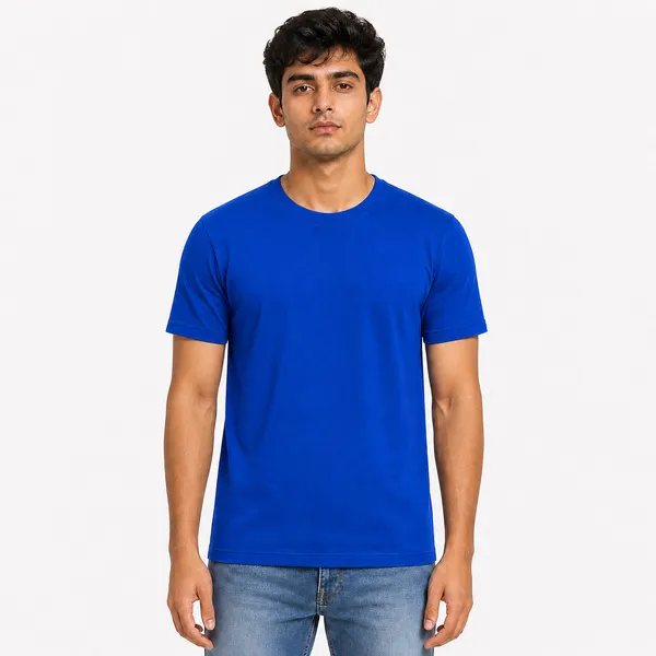 Blue_Cotton_Premium_Round_Neck_T_Shirt_For_Men